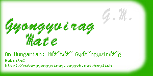 gyongyvirag mate business card